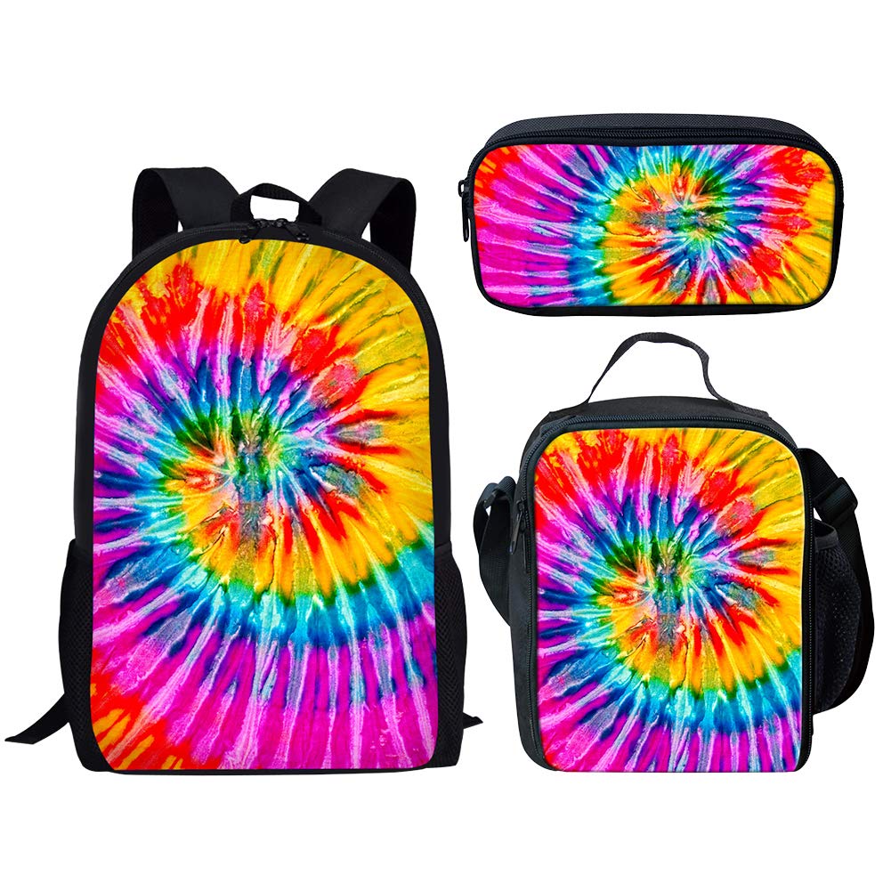 School Backpack Teen - Rainbow Pride Stripes Print 3Set Schooltassen