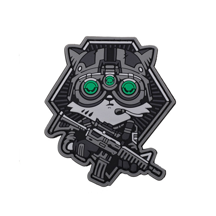 PVC kat patch op kleding moree - Rucksack Military Style recensie en prijs