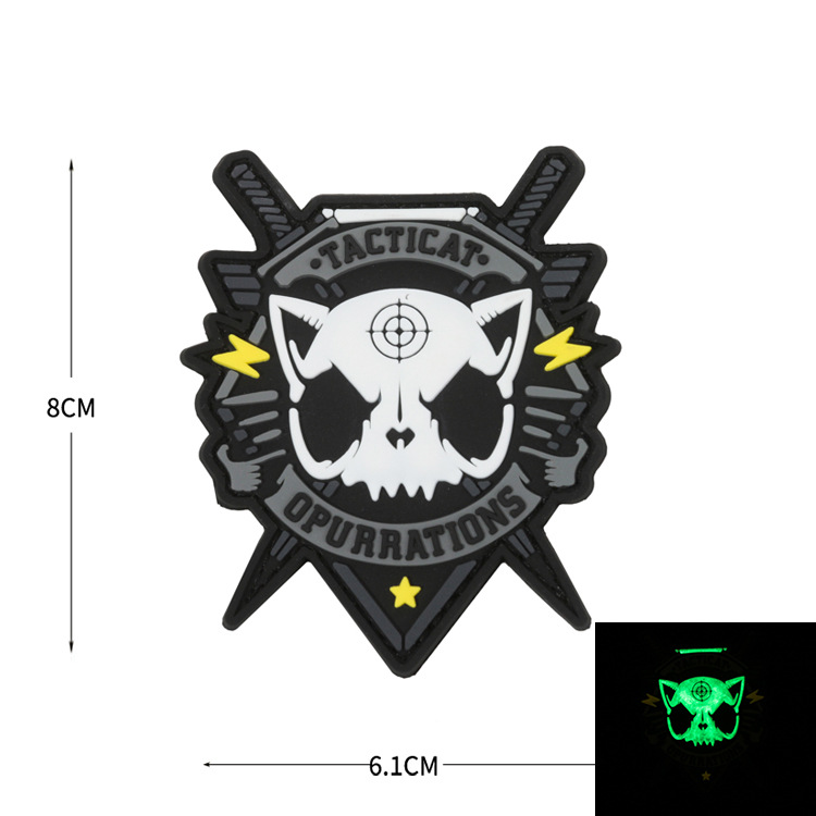 PVC kat patch op kleding moree - Rucksack Military Style recensie en prijs
