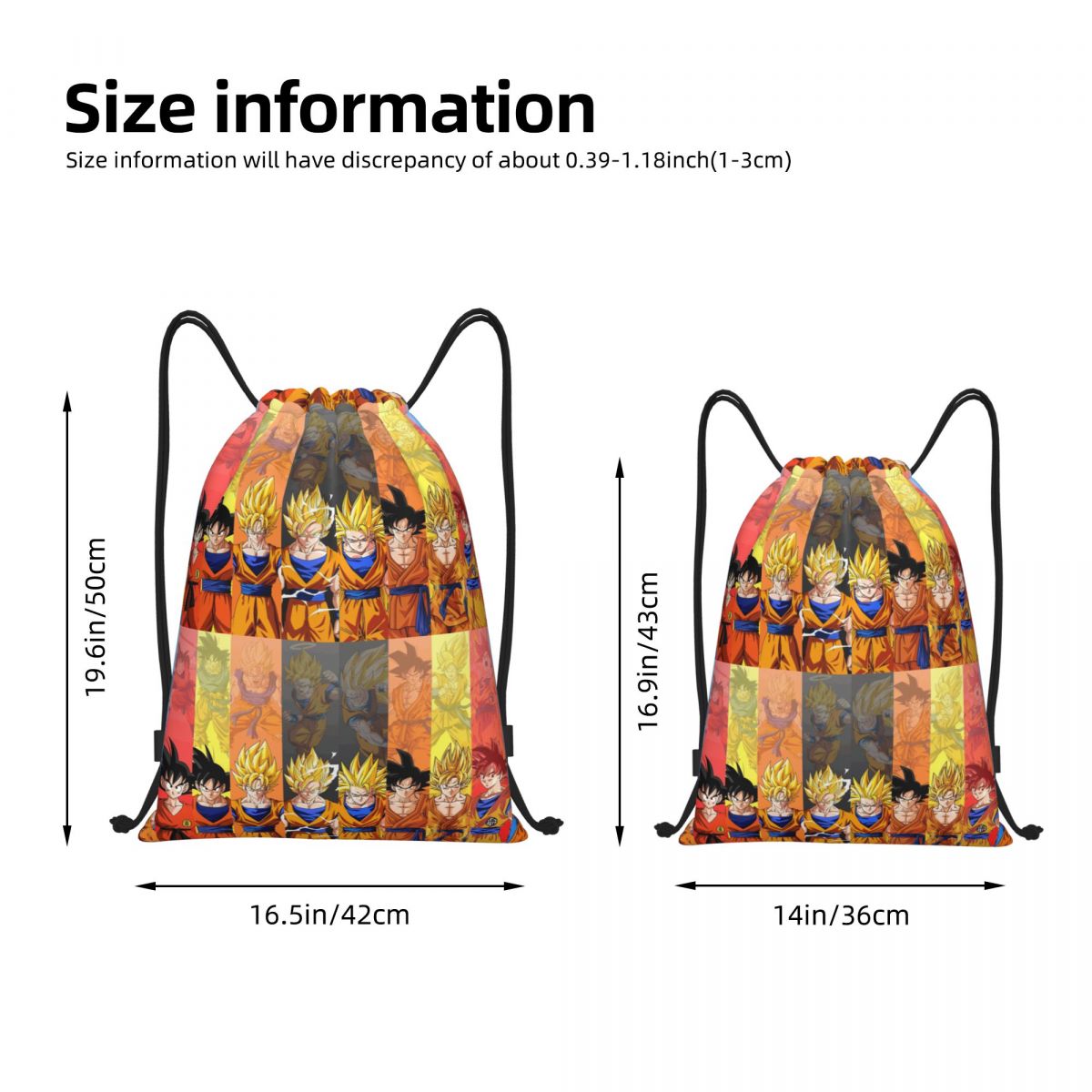 Aangepaste DBZ G-Gokues Cartoo - Drawstring Gym Bag recensie en prijs