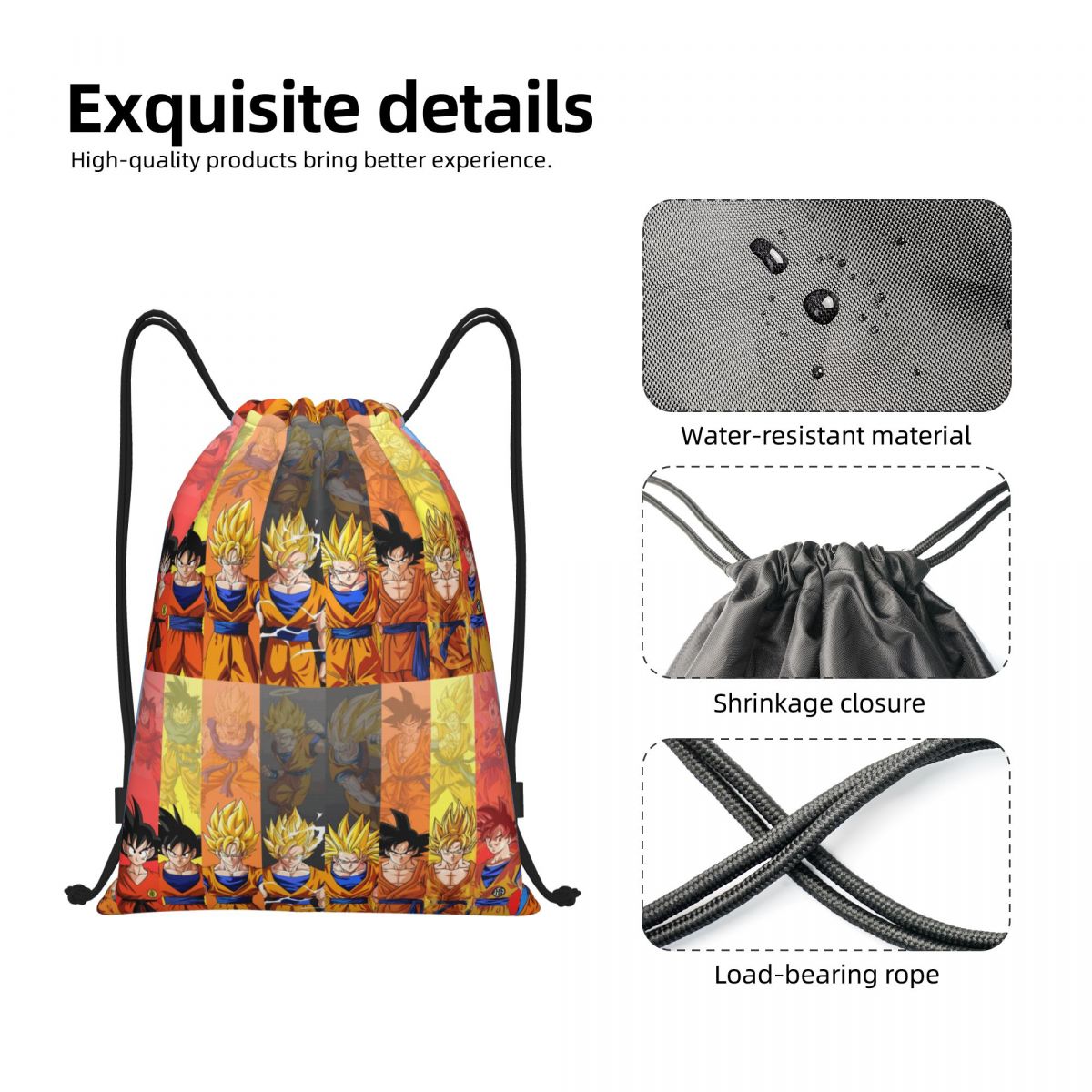Aangepaste DBZ G-Gokues Cartoo - Drawstring Gym Bag recensie en prijs