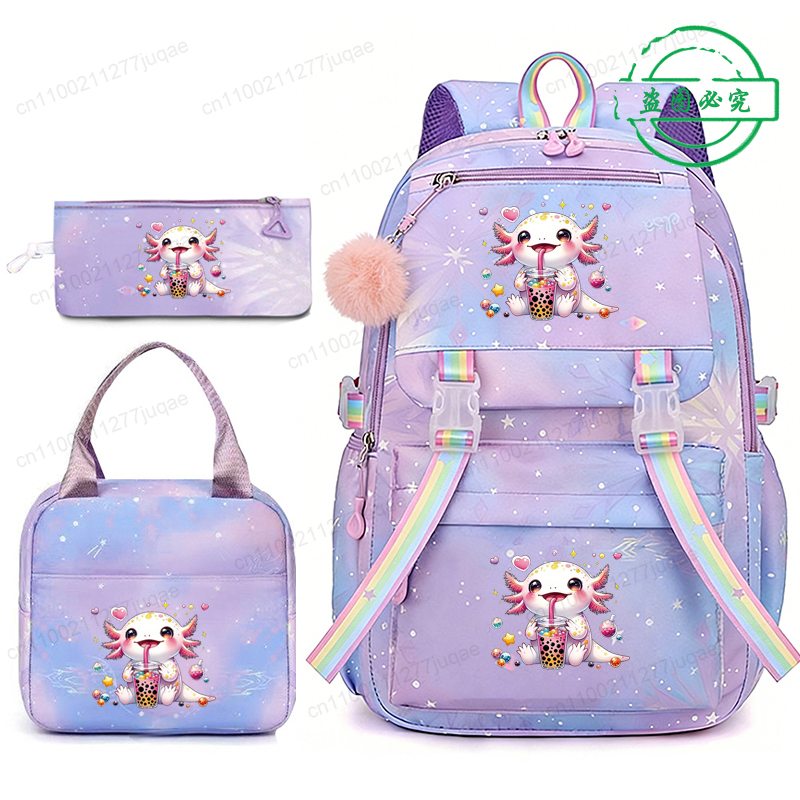 Axolotl Boba Tea Anime Rugzak  - School Backpack Teen recensie en prijs