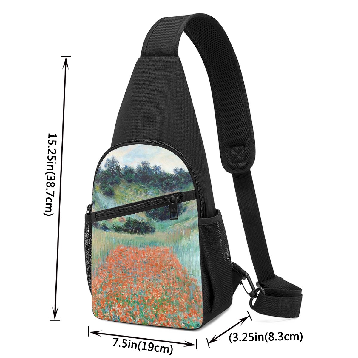 1885 Claude Monet Klaproosveld - Sling Backpack Shoulder recensie en prijs