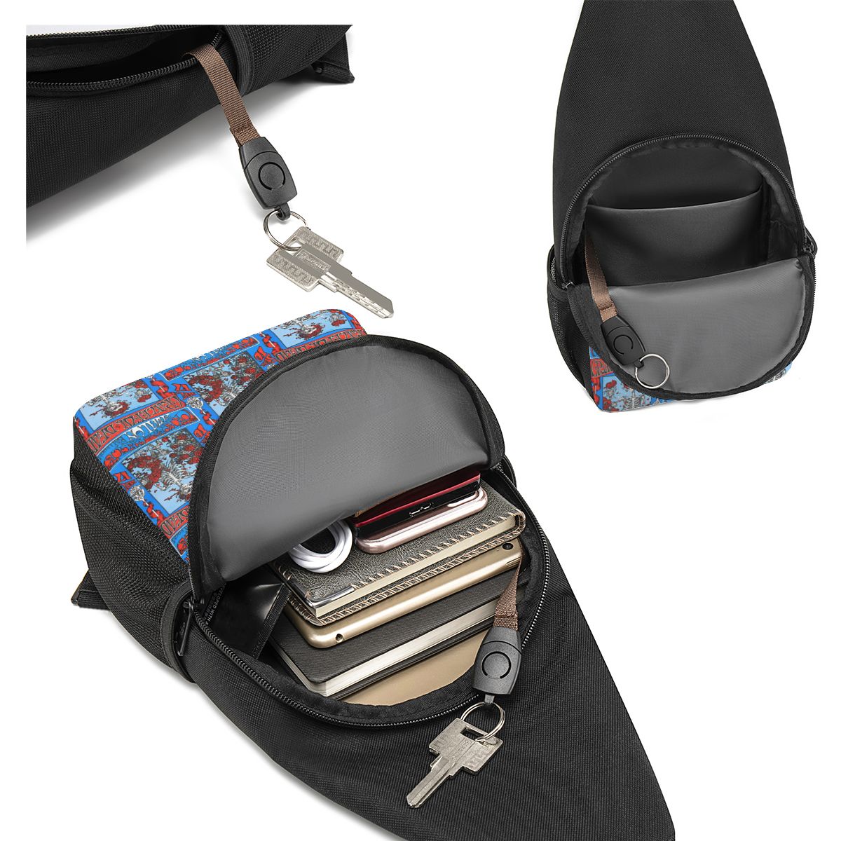 Grateful Dead Rock Band Borstt - Sling Backpack Shoulder recensie en prijs