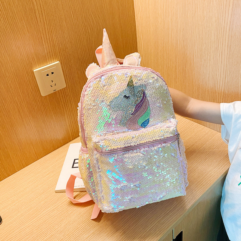 Roze eenhoorn rugzak met paill - School Backpack Teen recensie en prijs