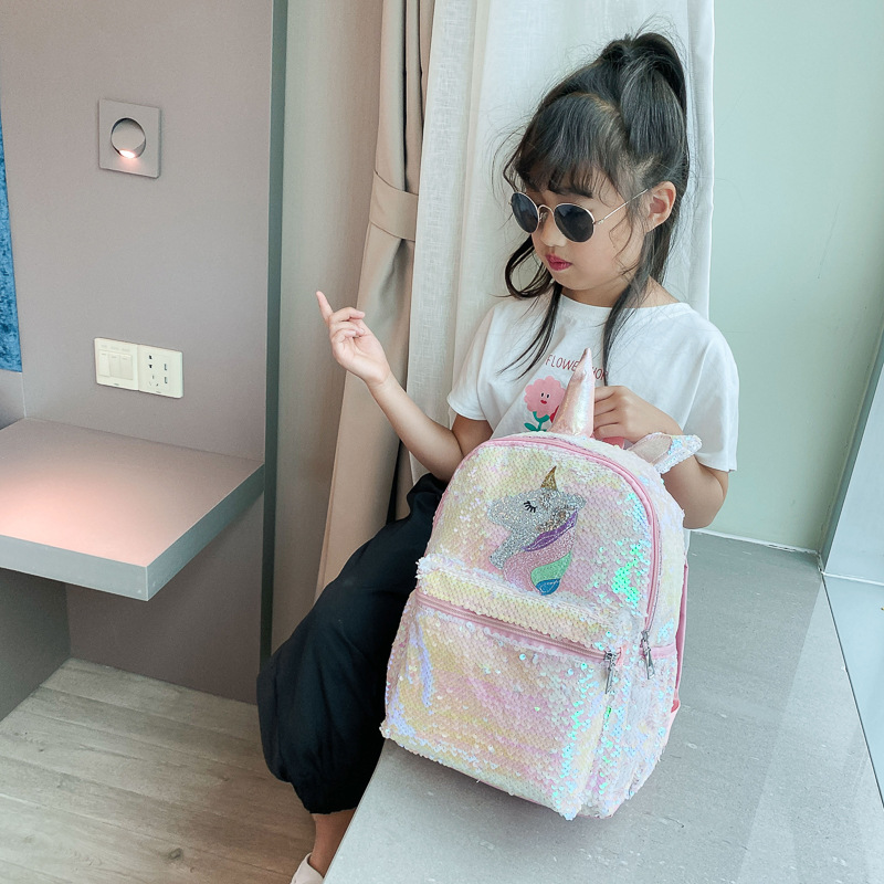Roze eenhoorn rugzak met paill - School Backpack Teen recensie en prijs
