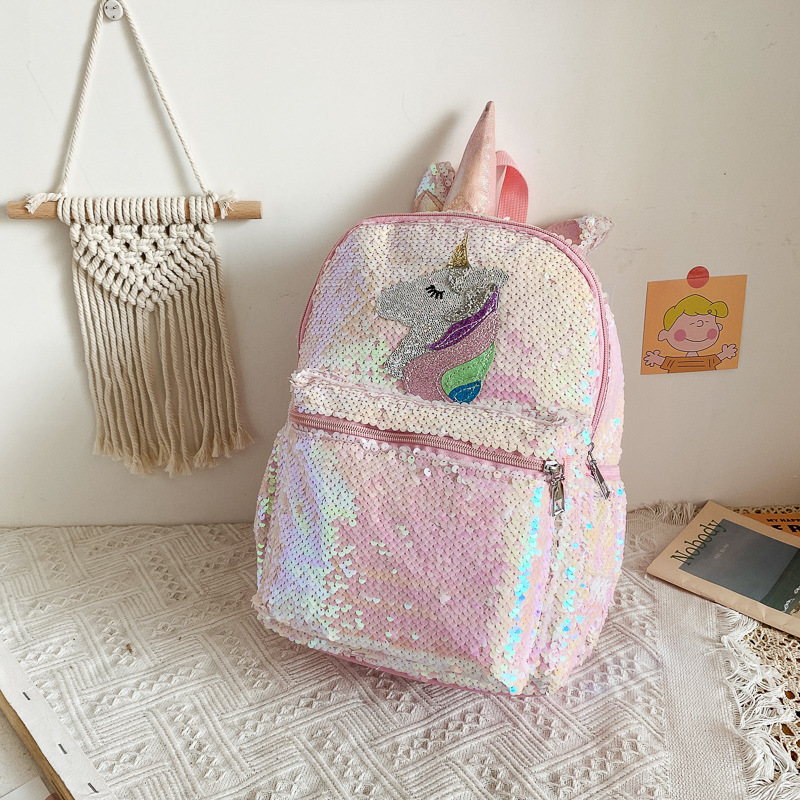 Roze eenhoorn rugzak met paill - School Backpack Teen recensie en prijs