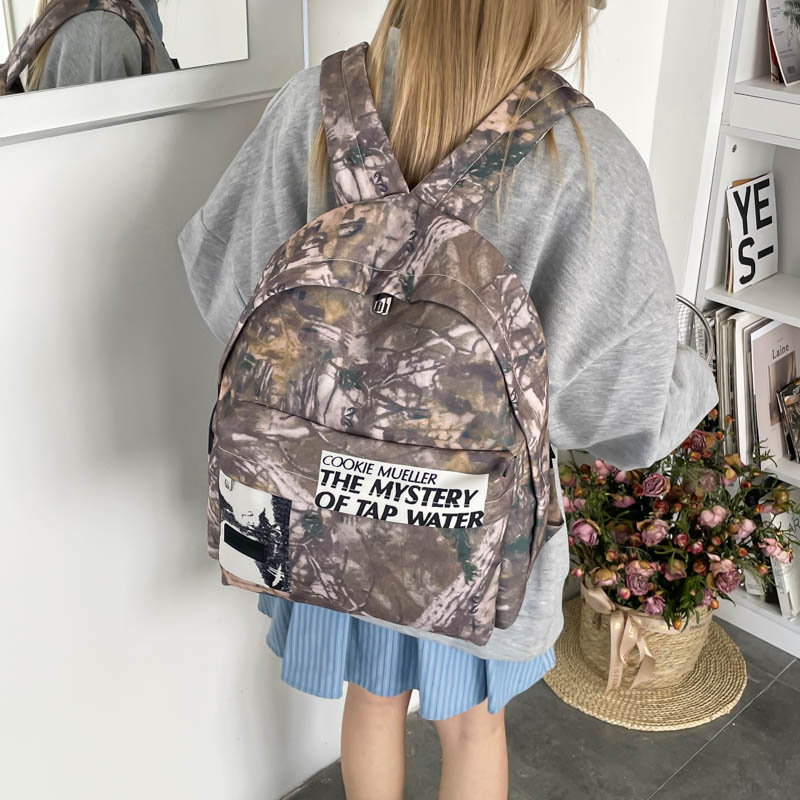Unisex retro camouflagepatroon - Canvas Backpack Casual recensie en prijs