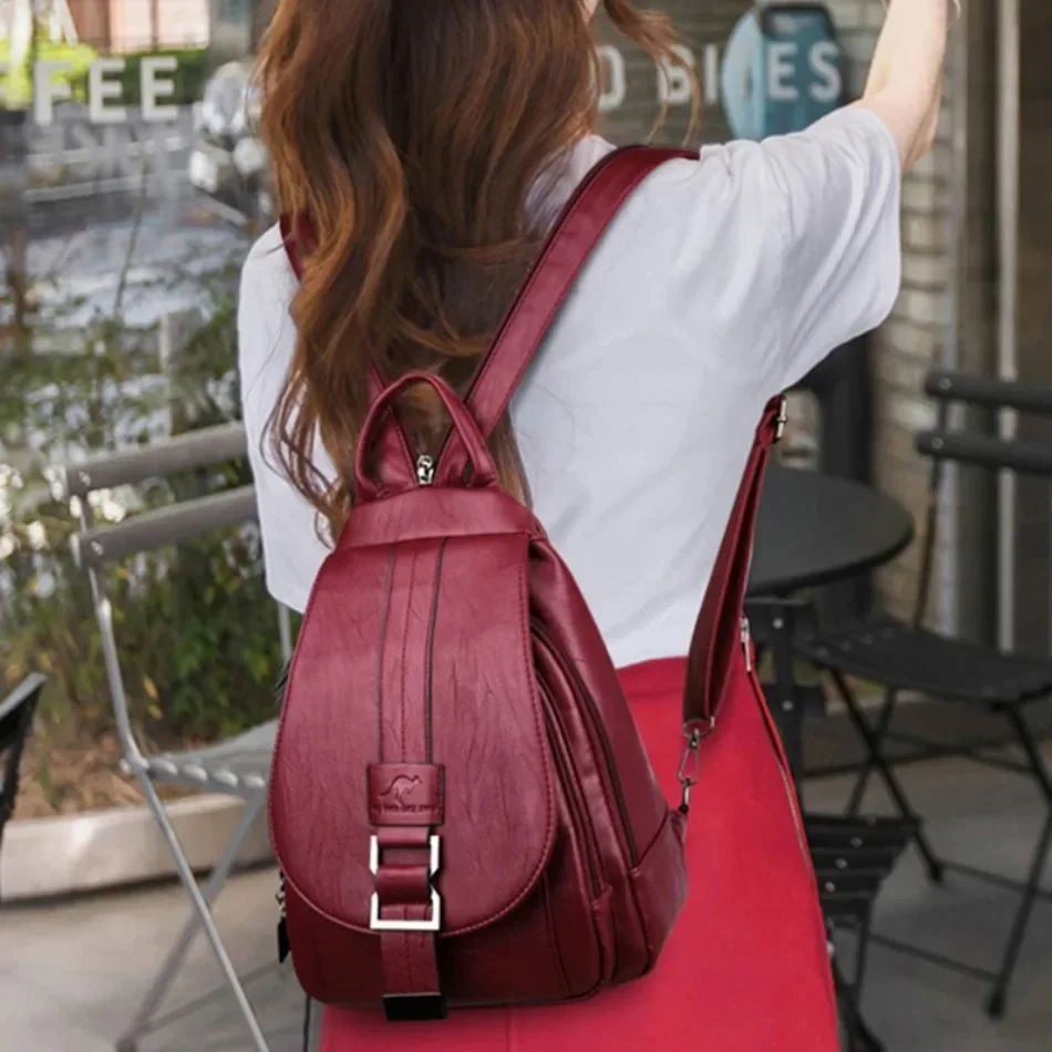 Multifunctionele dames leren r - School Backpack Teen recensie en prijs
